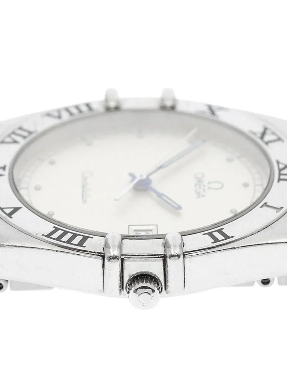 OMEGA Constellation Date Flat bezel Silver Dial Quartz Men's Watch_959646